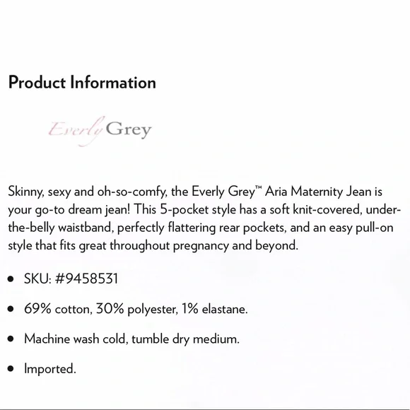 Everly Grey Aria Maternity Jeans Black Size 17/18 - Picture 10 of 11